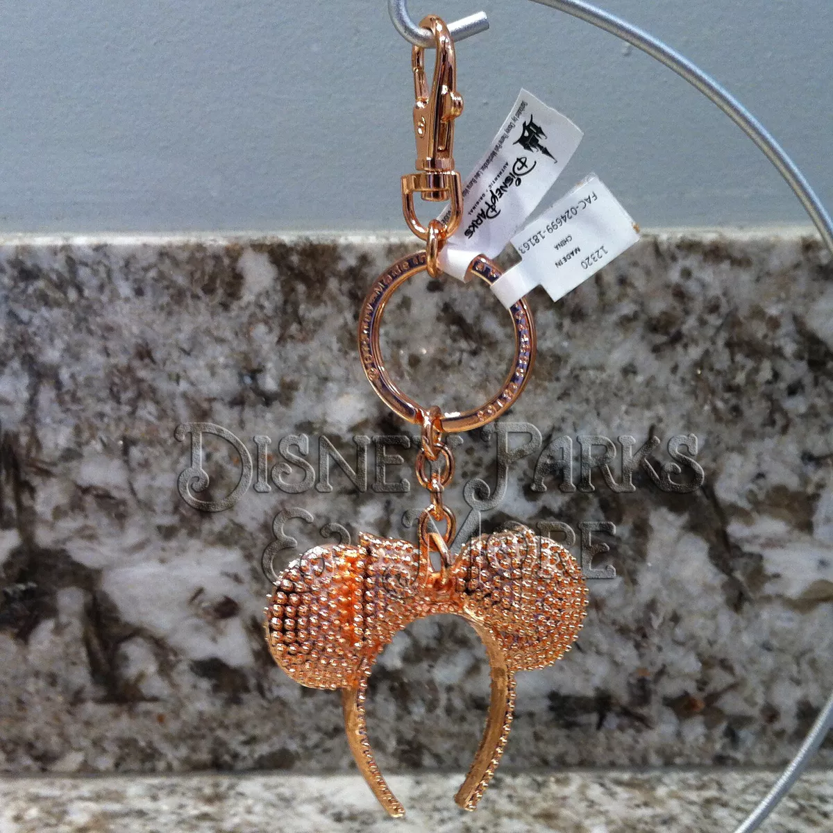 Rose gold deals minnie ears keychain