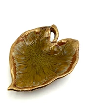 MCM California Pottery Leaf Ashtray Trinket Dish 867 Beautiful Glaze