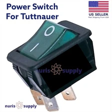 Power Switch for Tuttnauer Rocker Toggle Switch Illuminated Green TUS009 0191017