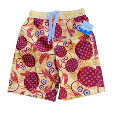 Jumping Beans Board Shorts Size L 7 Yellow Crab Print Swim Suit Bathing Suit