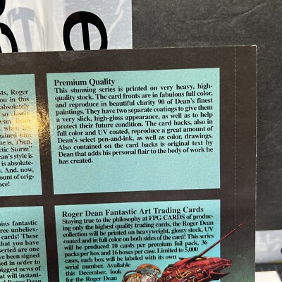 Roger Dean Fantastic Art Promo Cards 1993 FPG Trading Card Uncut