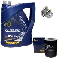 MotoröL ÖLfilter SK809 10W40 5Liter + ÖLablassschraube FüR Opel Arena Renault