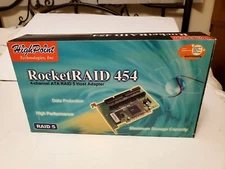 HighPoint RocketRAID 454  ATA RAID 5 Host Adapter HPT374 4-Channel NEW in Box