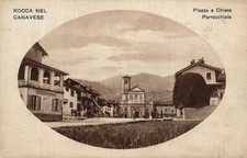 ROCCA CANAVESE, Torino - Piazza Cavour e Chiesa - VG - #032