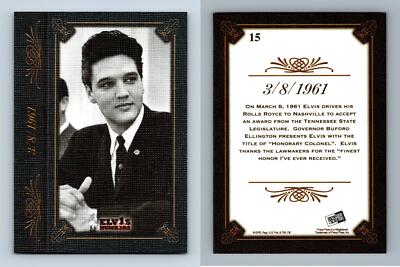 3/8/1961 #15 Elvis By The Numbers 2008 Press Pass Canvas Parallel Trading Card