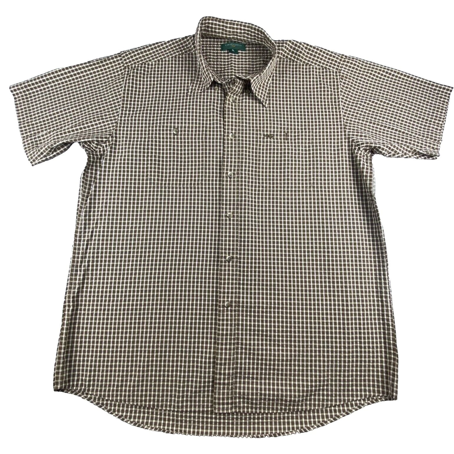 Повседневные мужские рубашки на пуговицах Crocodile хлопок