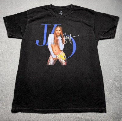 Jennifer Lopez JLO Graphic T-Shirt M/L Black NWOT Signature Design