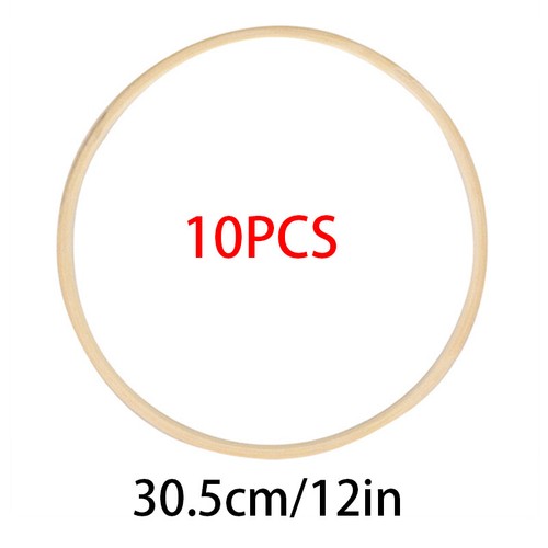 10PCS Dream Catcher Rings Round Wooden Bamboo Hoop Craft Tool Decor Supplies DIY - Picture 20 of 20
