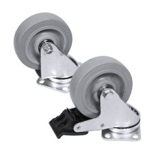 ProX X-CASTER4GR95X65 Gray Replacement 4 4" Industrial Grade Wheels with Plate