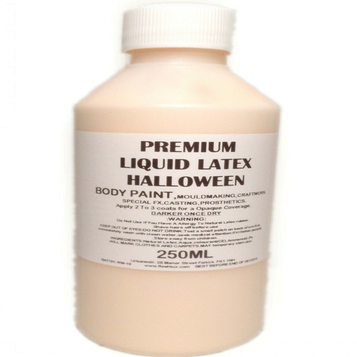 500ml Liquid Latex Halloween Black White Blue green flesh Fake Skin