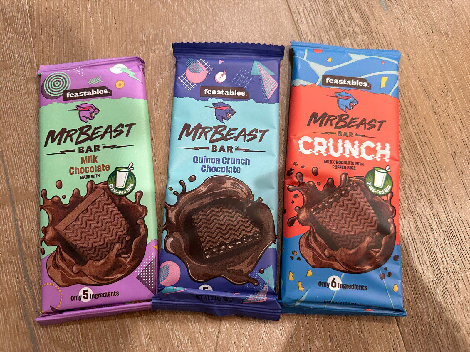 Feastables MrBeast Chocolate Bar Original/Milk/Almond/Quinoa