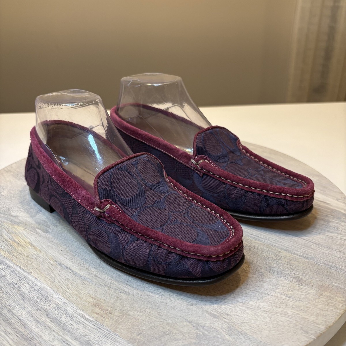 Coach Driving Shoes, Signature Jacquard Amazon.com | COACH Sculpted C Leather Driver | Loafers  main image 3