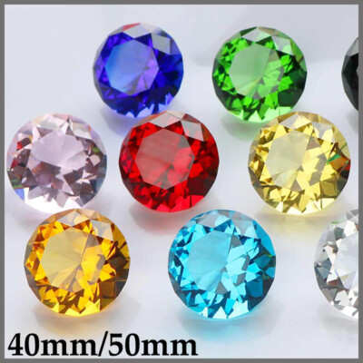 Dekosteine Glas Diamanten Tischdeko Hochzeit Dekoration 10 Farbauswahl 40mm/50mm