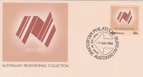 AUSTRALIA 1984 AUSTRALIAN BICENTENNIAL COLLECTION  FDC MINT (MELBOURNE VIC 3000)
