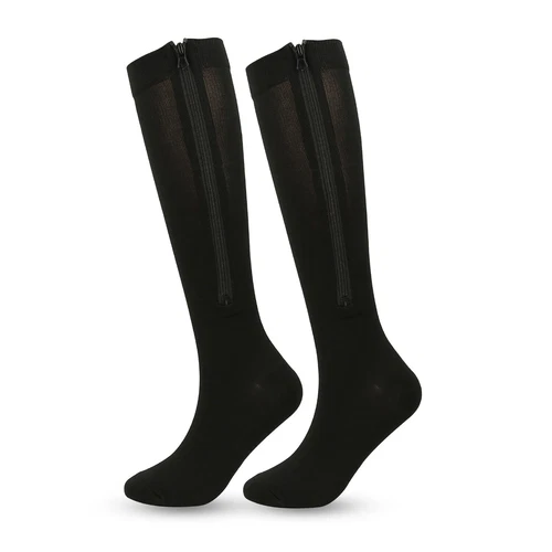 1 Pair Closed Toe 20-30 mmHg X-Firm Compression Socks Zipper Calf Leg Socks - Picture 13 of 16