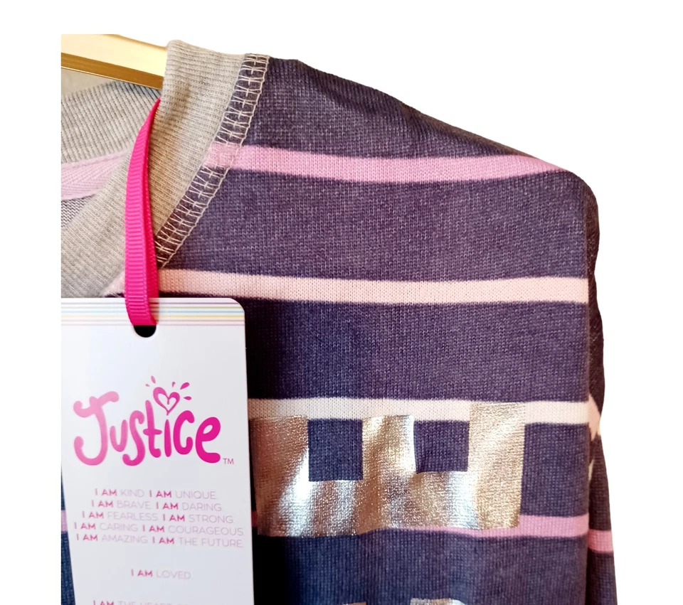 Justice Girls Juego Corto Hatchi Dormir 3 Piezas con Calcetines-12/14-Pijama-Azul-Púrpura Foto 4 de 4