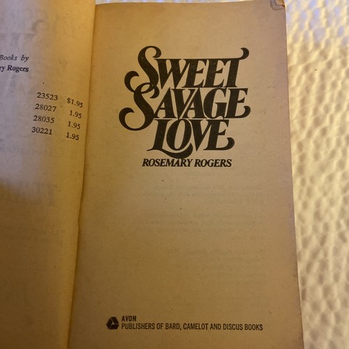 Sweet Savage Love Rosemary Rogers (Paperback, 1974) eBay
