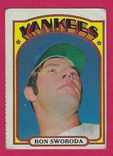 1972 Topps Ron Swoboda # 8 New York Yankees - creases