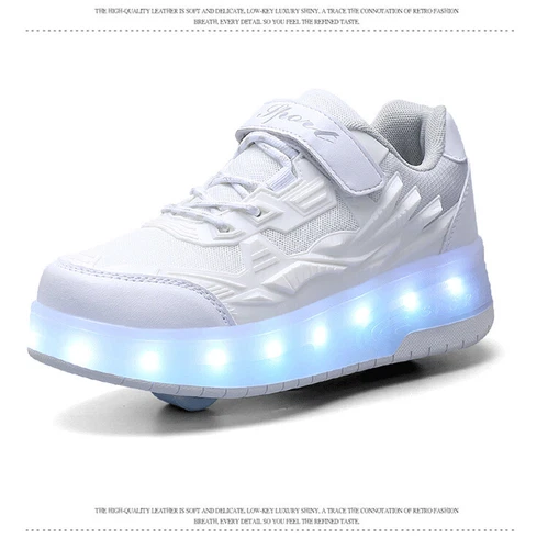 Kinderschuhe Jungen und Mädchen Skateboardschuhe mit Rollen AufladungSkateschuhe - Bild 16 von 27