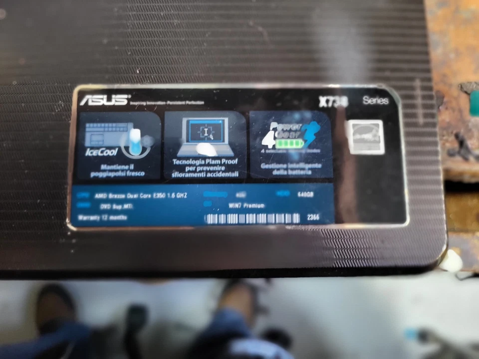 Asus X73B - AMD - CON ALIMENTATORE - Immagine 4 di 4