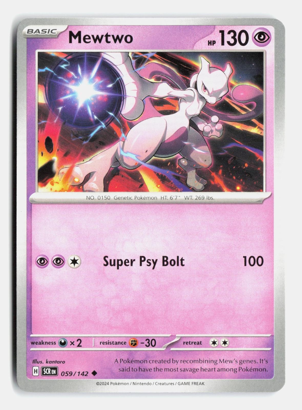 Mewtwo 059/142 Uncommon Stellar Crown Near Mint