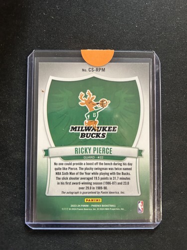 2023-24 Panini Phoenix - Crusade Signatures Ricky Pierce #CS-RPM (AU) - Imagen 2 de 2
