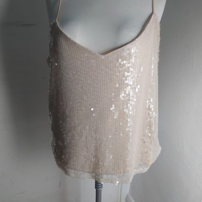 Peach Sequinned Cami Top Size XL( Aprix 20)