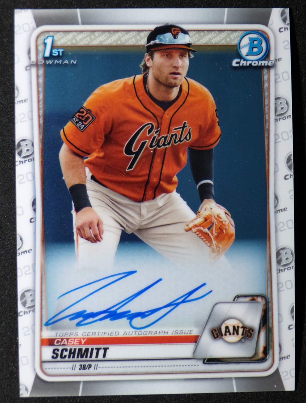 2020 Bowman Chrome 1st Auto Casey Schmitt San Francisco Giants