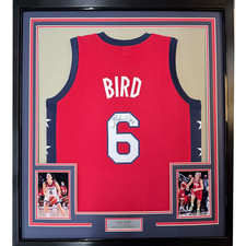 Framed Autographed/Signed Sue Bird 35x39 USA Olympics Red Basketball Jersey JSA