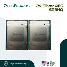 Lot of 2 Intel Xeon Silver 4116 2.10GHz 12C LGA 3647 16.5MB Server CPU Processor