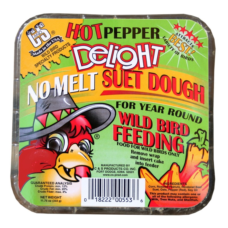 C&S Products 12553 Suet Hot Pepper Delight 11.75 oz. (Pack of 12)