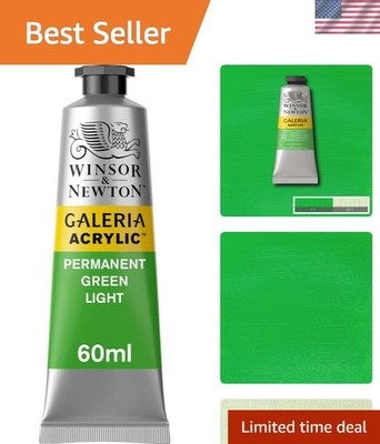 Professional Quality 2oz Acrylic Paint in Permanent Green Light - Galeria Series