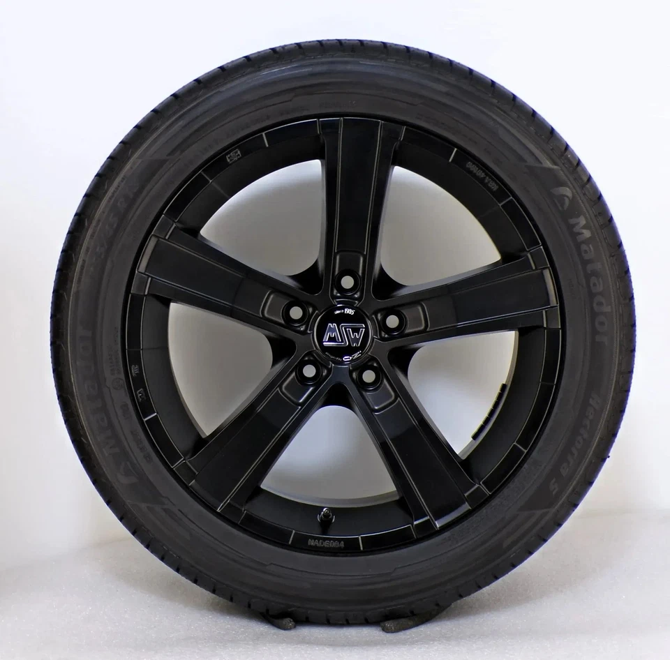 VW Bus T5 T6 T6.1 MSW Sahara 5 matt Schwarz 8x18 Et45 mit 255/45R18 Matador ABE - Bild 2 von 4