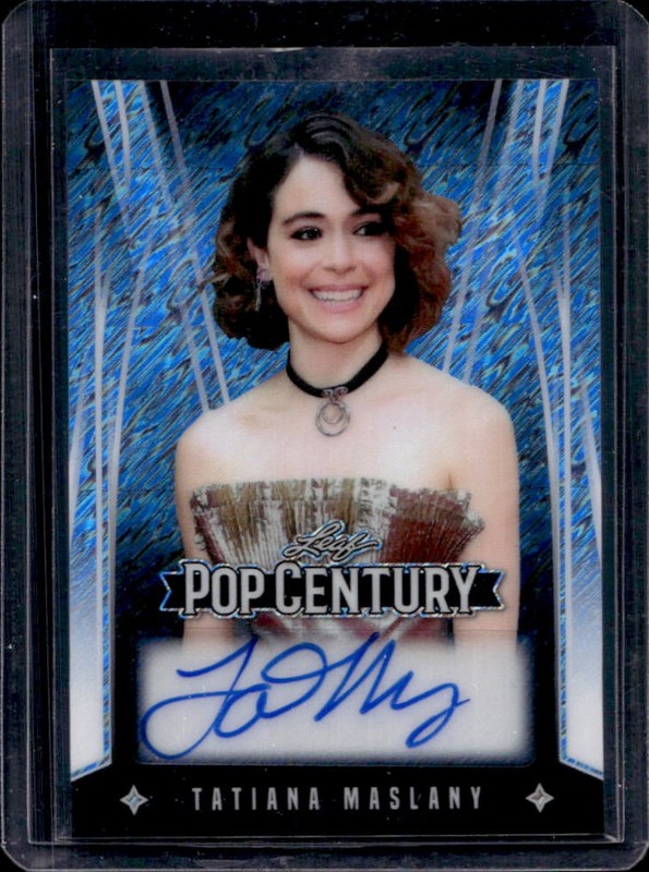 2025 Leaf Metal Pop Century Tatiana Maslany Auto Autograph Platinum Blue #/7