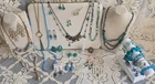Turquoise Vintage Jewelry Lot Earrings Necklace Rings Bracelets Sterling 925 28p