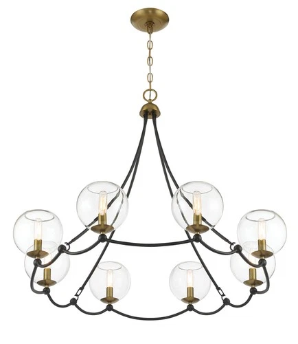 Minka Lavery 5067 Kearney Park 8 Light 35"W Vantage Chandelier - Coal / Soft - Picture 11 of 12