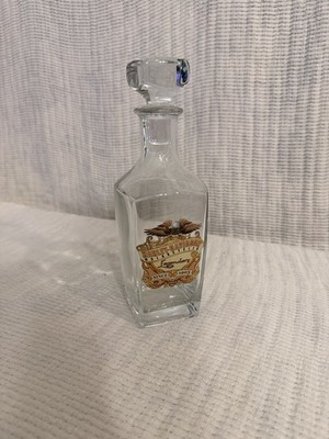 Harley Davidson Whiskey Decanter  Bottle Glass Stopper Liquor Motorcycle Genuine