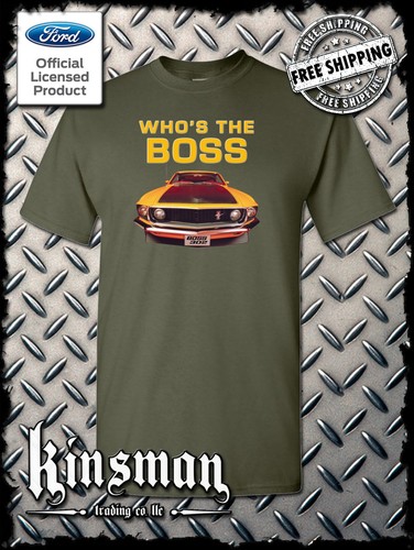 Ford Boss 302 Mustang Who's The Boss T-Shirt - Official Licensed Product - Picture 3 of 20