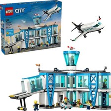 LEGO City 60502 Flughafen mit Flugzeug Klemmb...