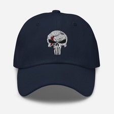 white skull Dad hat