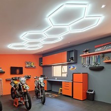 3 HEX + 5 HEX Honeycomb LED Lighting Hexagon Light Home Workshop Garage Gym Lamp