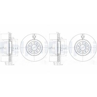 2X Delphi Bremsscheiben 330Mm BelÜFtet Vorne Passend FüR Alfa Romeo 159 Brera