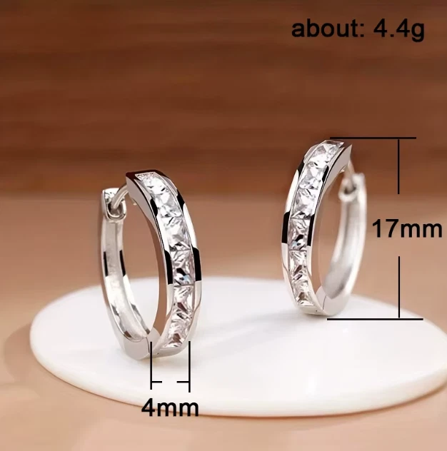 Womens Girls Huggie Hoop Earrings
