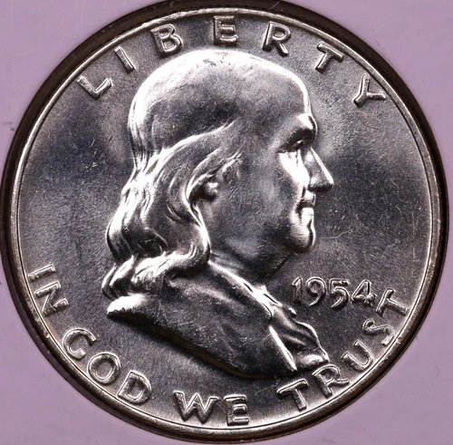 1954-D Franklin Half Dollar Ch. BU+ ***RARE ORIGINAL COIN***