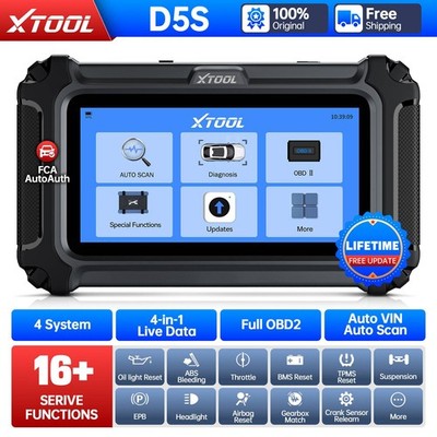 2026 XTOOL D5S OBD2 Diagnosegerät Diagnosewerkzeug Codeleser CAN FD FCA AutoAuth