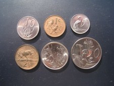 South Africa Year Set 1976. 50 cents 20 cents 10 cents 5 cents 2 cents & 1 Cent