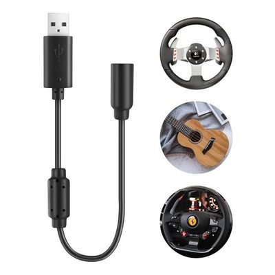 Usb Breakaway Cable Xbox 360 USB Adapter Replacement for Rocksmith Real Black