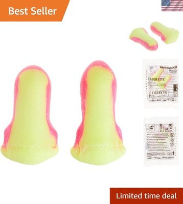 by Honeywell Laser Lite High Visibility Disposable Foam Earplugs, Pink/Yellow...