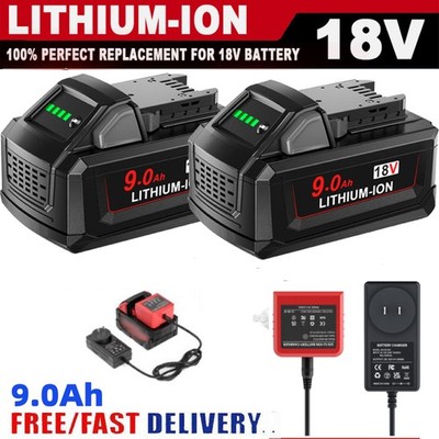 Battery For Milwaukee for M18B5 9.0Ah Extended Lithium 48-11-1880 Charger US