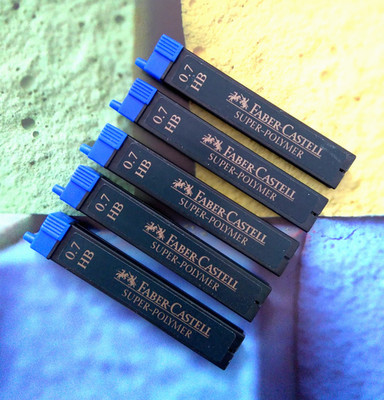 60 Stück Faber Castell* Druckbleistift-Minen 0.7 HB  Super-Polymer im Spender 